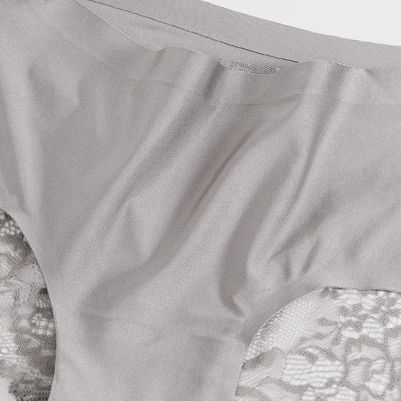 The 3-Pack Silk Satin Lace Brief Set