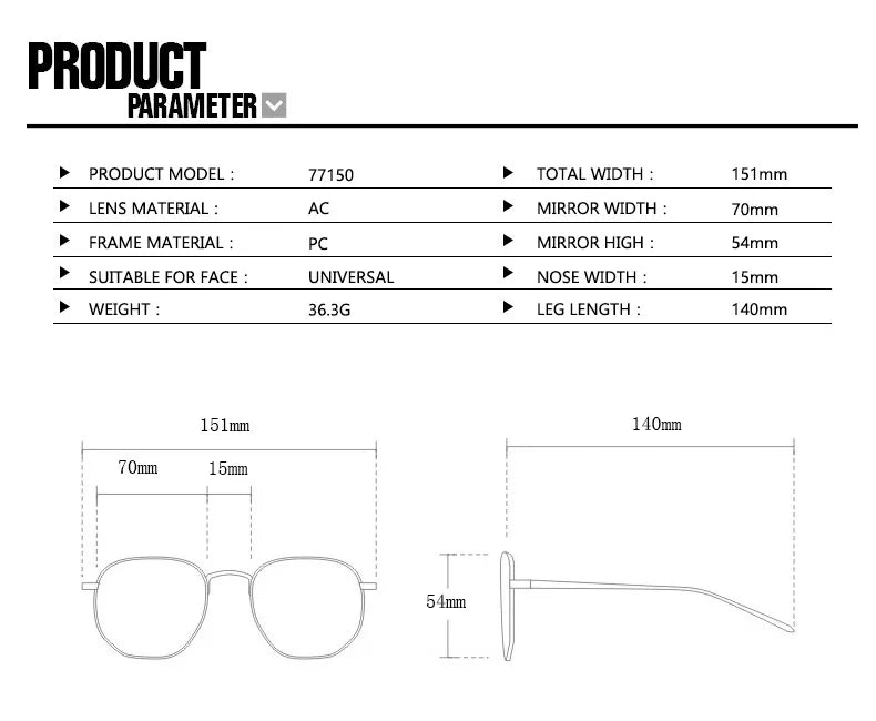 The Oversized UV Blocking Square Sunglasses