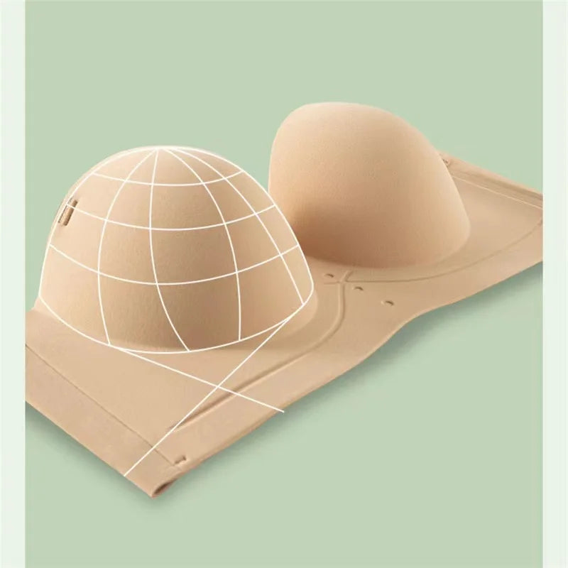 Women's Bra  Half Cup Push Up Small Breasts Show Bigger Side Breasts Seamless Sling Bra No Wires Sexy Sling Bra