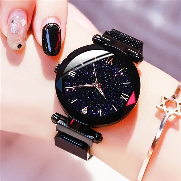The Starry Sky Mesh Belt Dress Watch