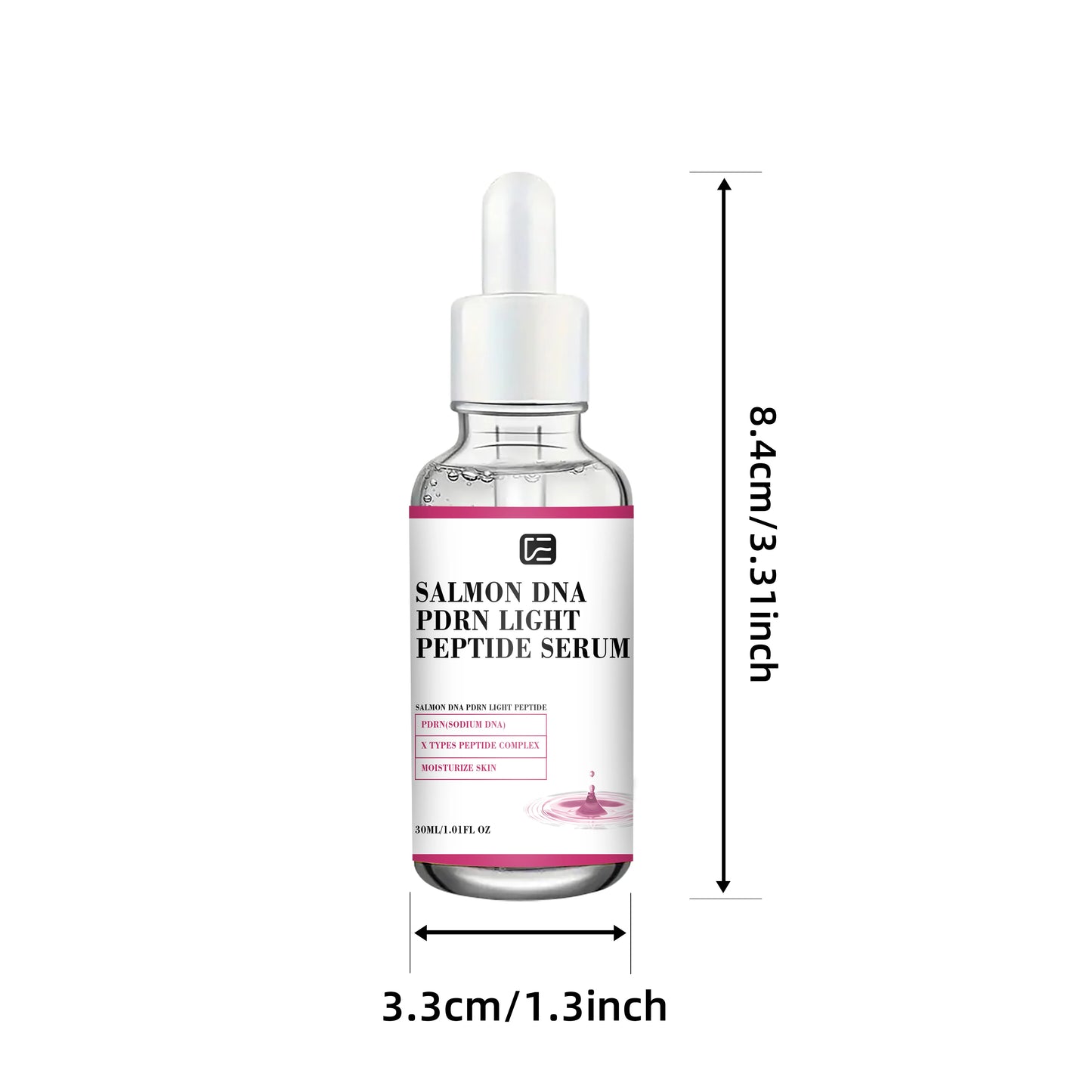 SALMON DNA PDRN LIGHT PEPTIDE SERUM: Lightweight Hydrating, All Skin Types, Sensitive-Safe, Ideal for Daily Routine