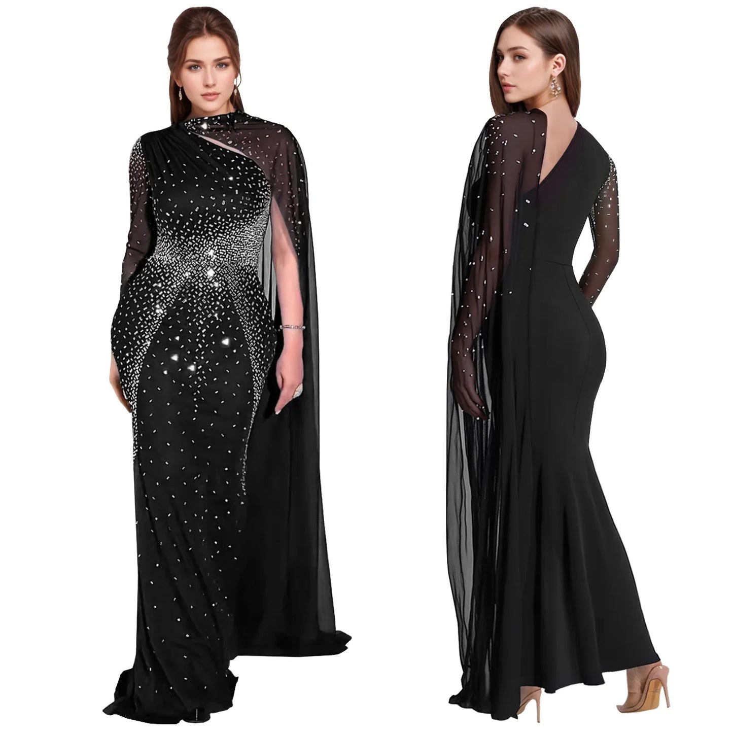 The African Rhinestone Party Gown