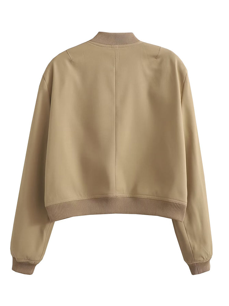The V-Neck Solid Bomber