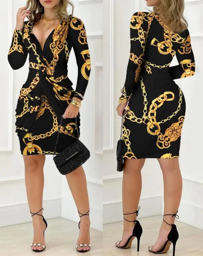 The Baroque Chain Party Dress