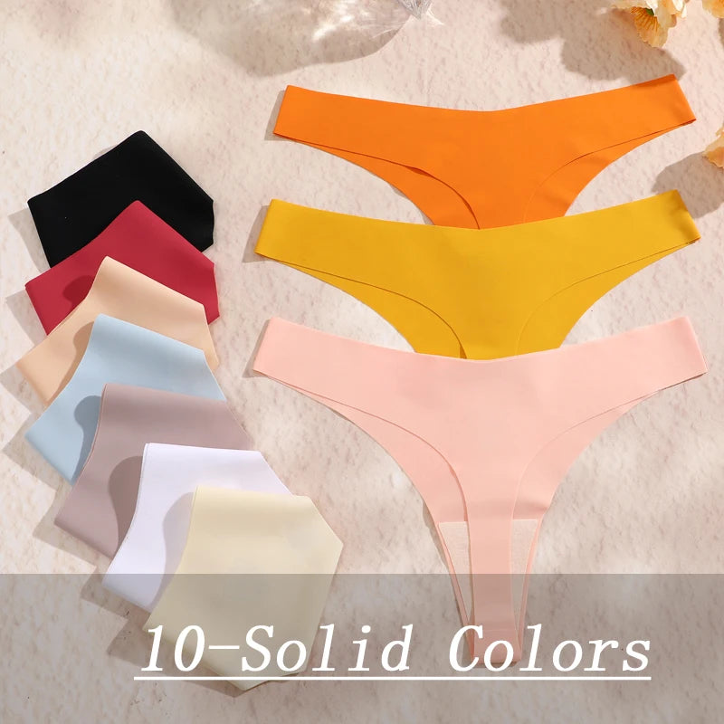 The 3-Pack Ice Silk V-Waist Thong Set