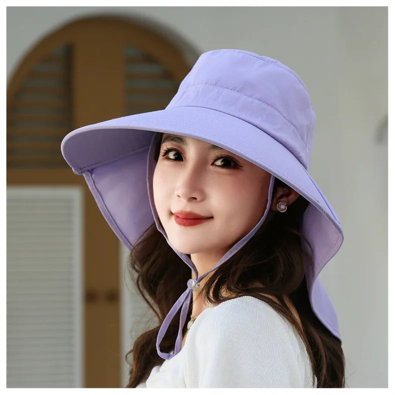 The Wide Brim Neck Cover Safari Cap