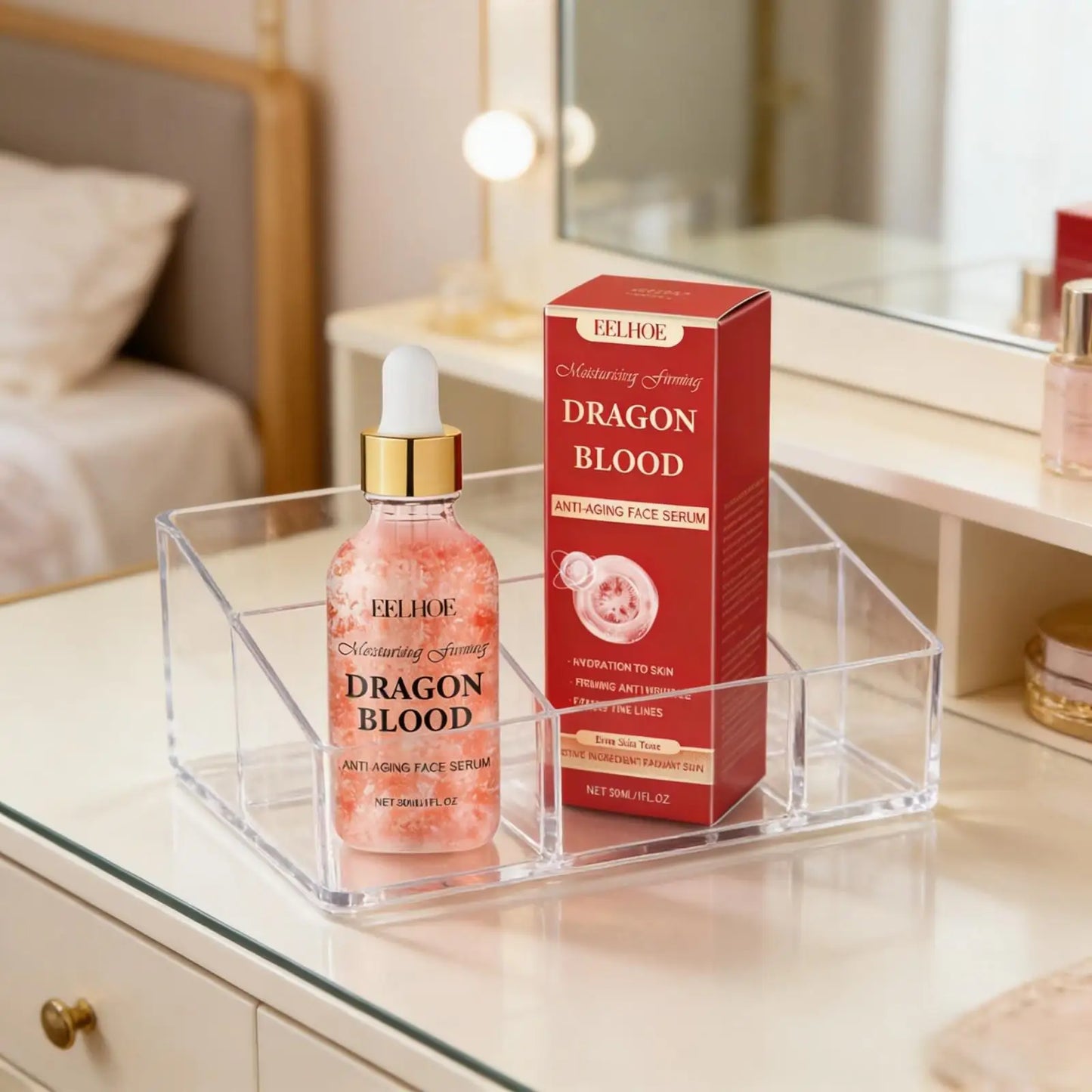 EELHOE Dragon Blood Serum Firm Skin Tightening Moisturizing Facial Rejuvenation Deep Hydration Face Care Anti-Wrinkle Serum 30ml