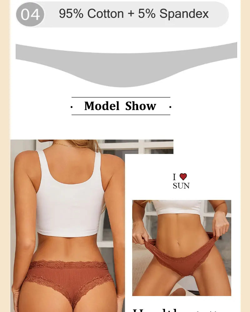 The 5-Pack Lace Seamless Brazilian Set