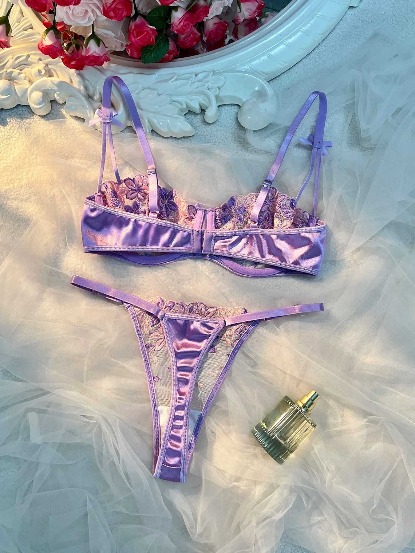 Valentine's Eve Light Purple Danube Group Ladies Sexy Lingerie Bra Women's Suit - the Temptation of a Seductive Night