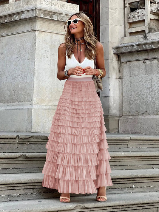 The Boho Multilayer Tulle Maxi