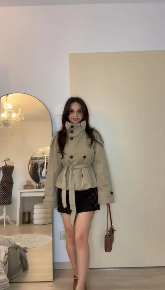 The Belted Cropped Trench