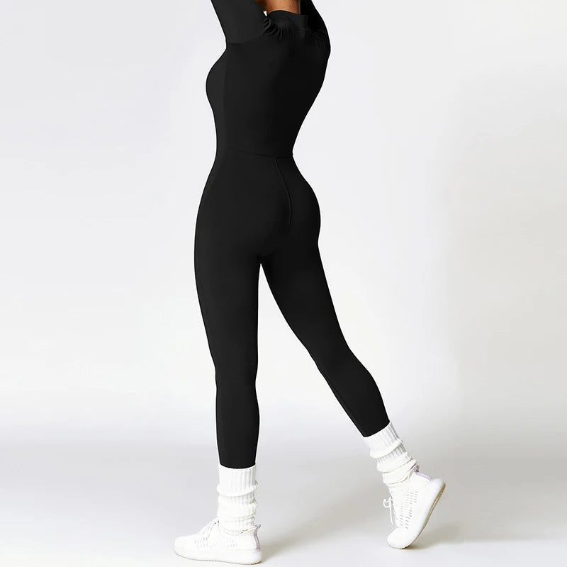 The Warm Fleece Zip Fitness Jumpsuit