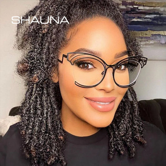 The Semi-Rimless Cat Eye Computer Glasses