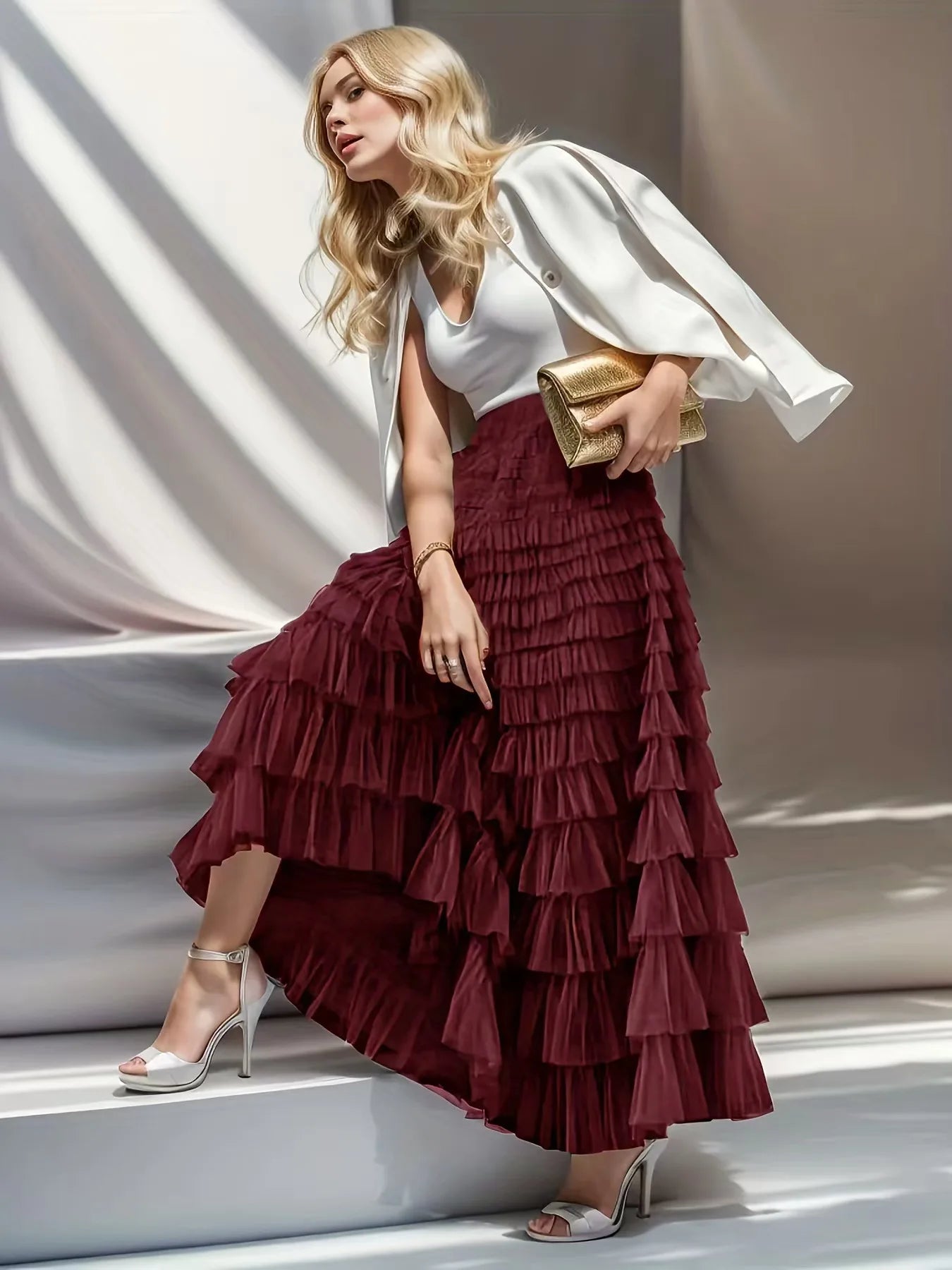 The Boho Multilayer Tulle Maxi