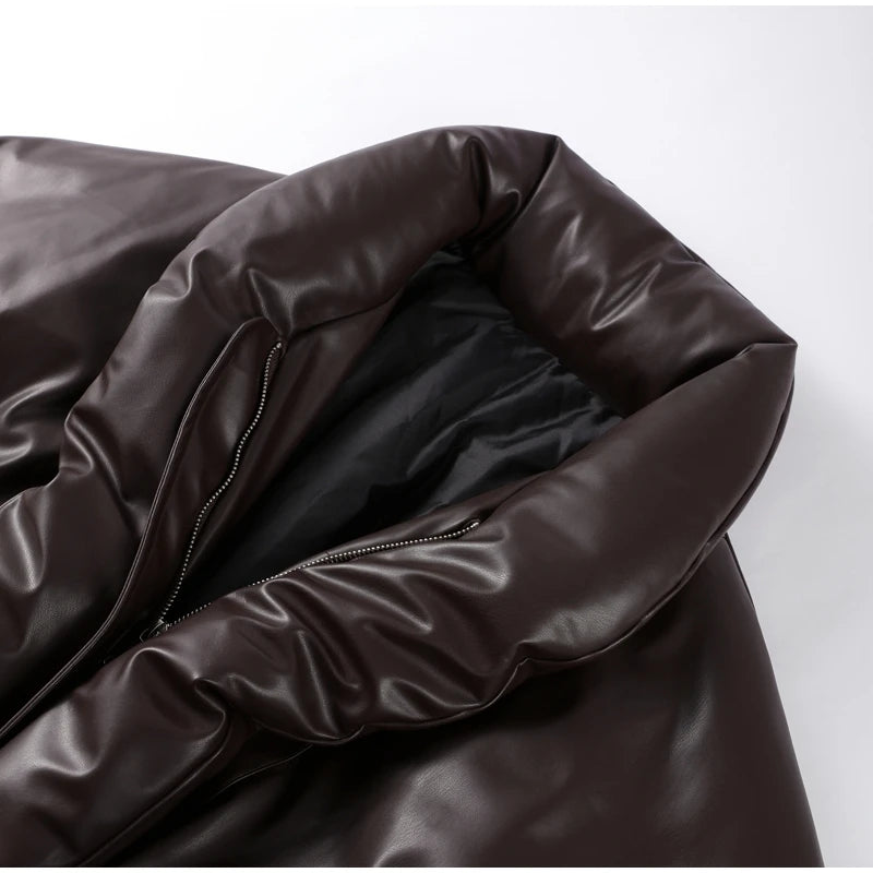 Solid Thicken Short Woman Coats Turn-down Collar Long Sleeve Covered Button Warm Outerwear 2025 Autumn Winter New Lady Jackets