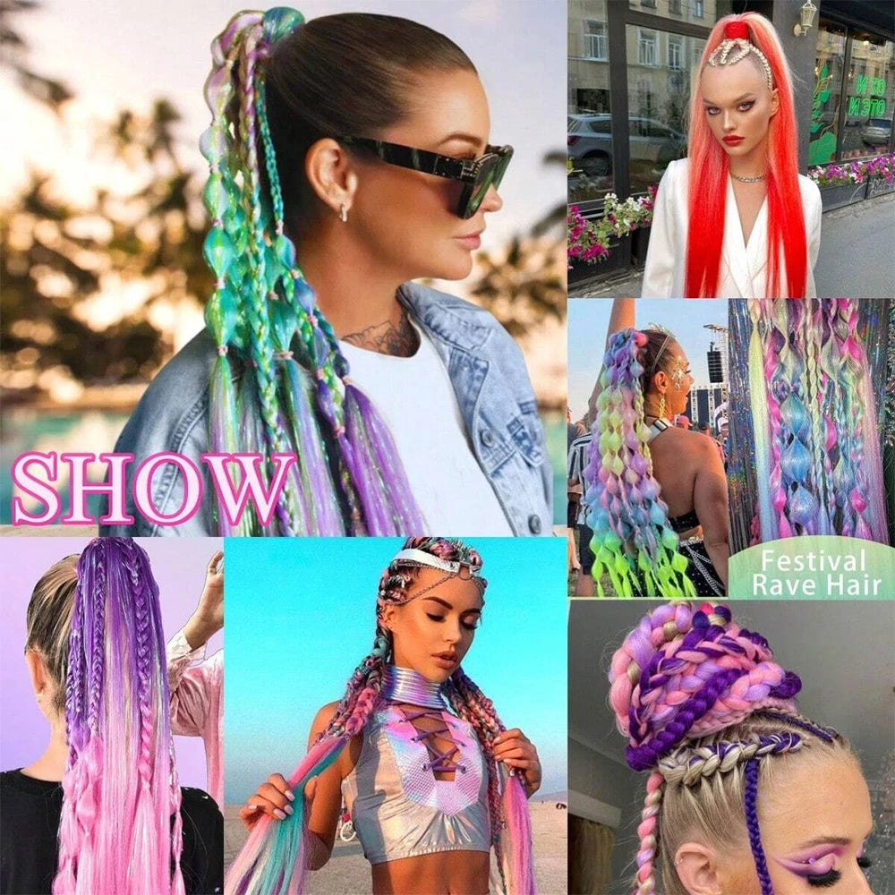 The 2-Pack Colorful Braiding Ponytail Set