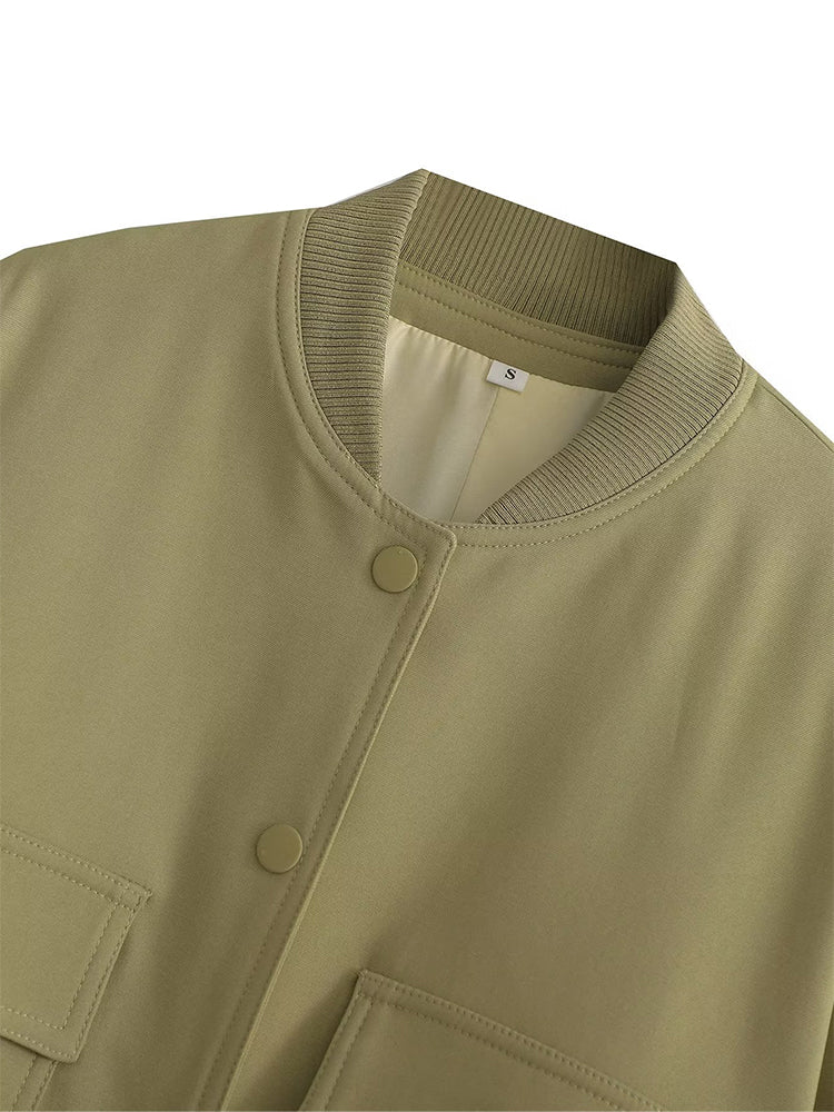 The V-Neck Solid Bomber
