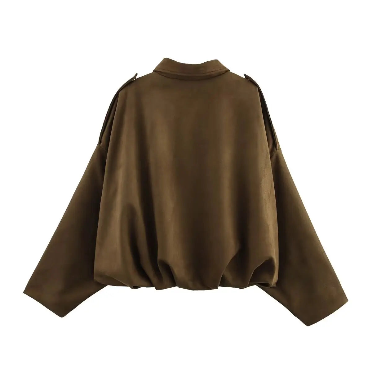The Suede Oversized Bomber