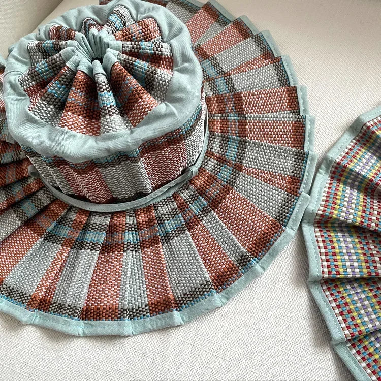 The Y2K Reversible Pleated Straw Hat