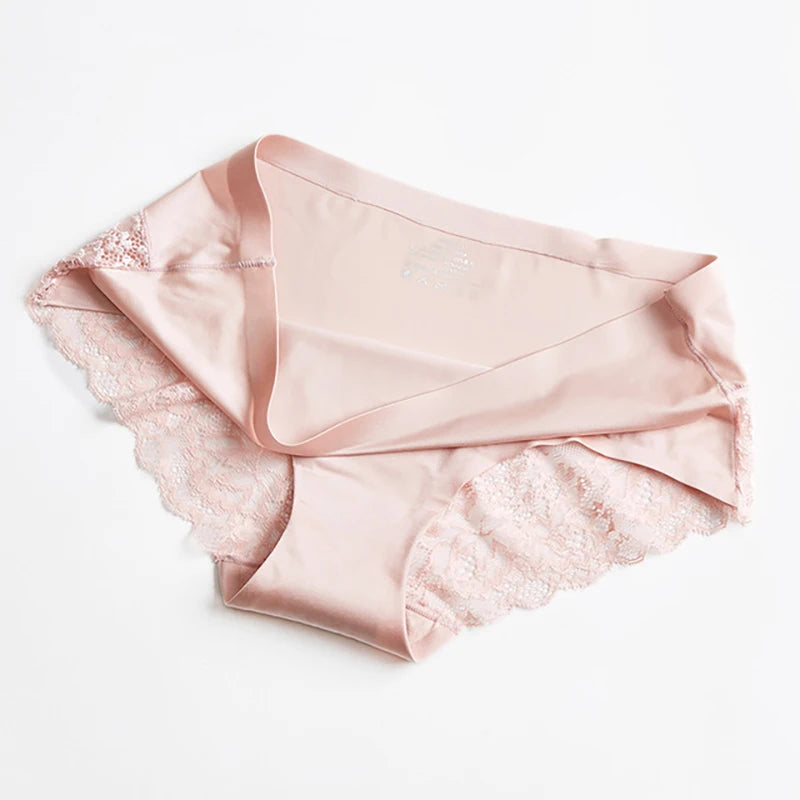 The 3-Pack Silk Satin Lace Brief Set