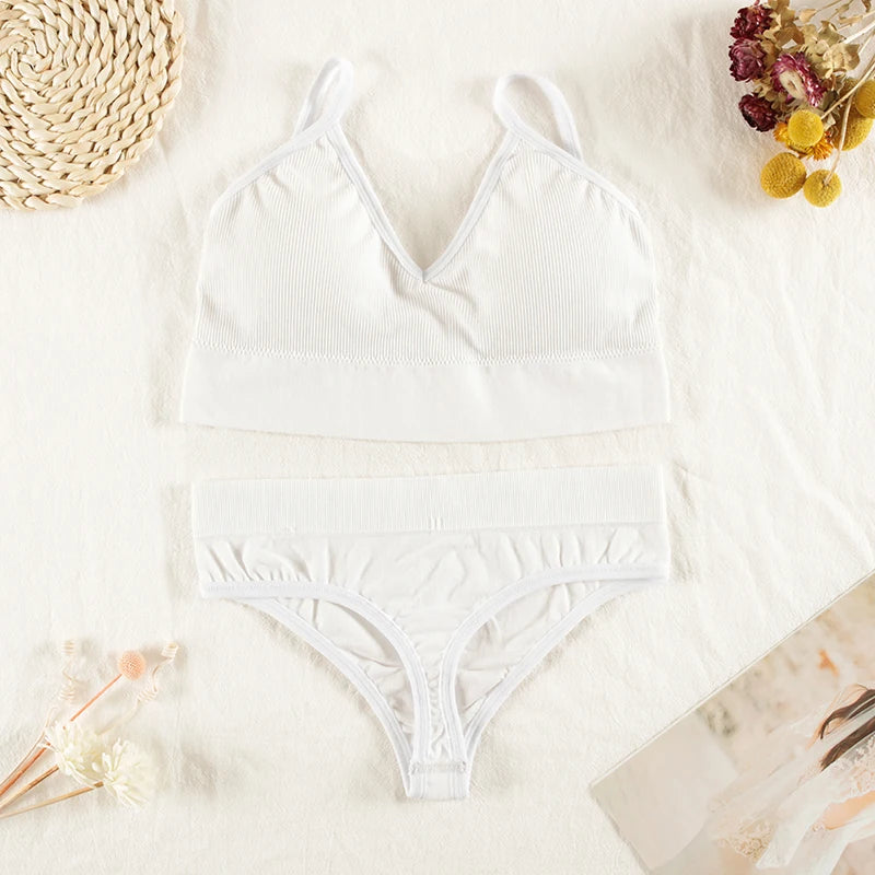The Wireless Crop Top Bra and Panty Set
