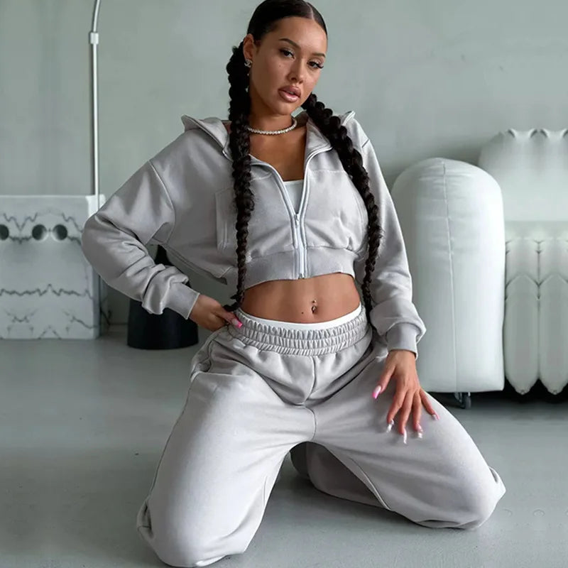 The Zip Hoodie Trouser Set