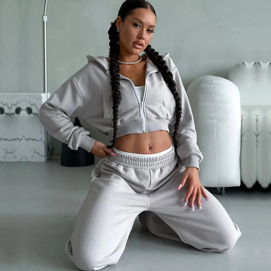 The Zip Hoodie Trouser Set