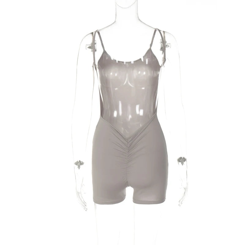 The Backless Ruched Bodycon Playsuit