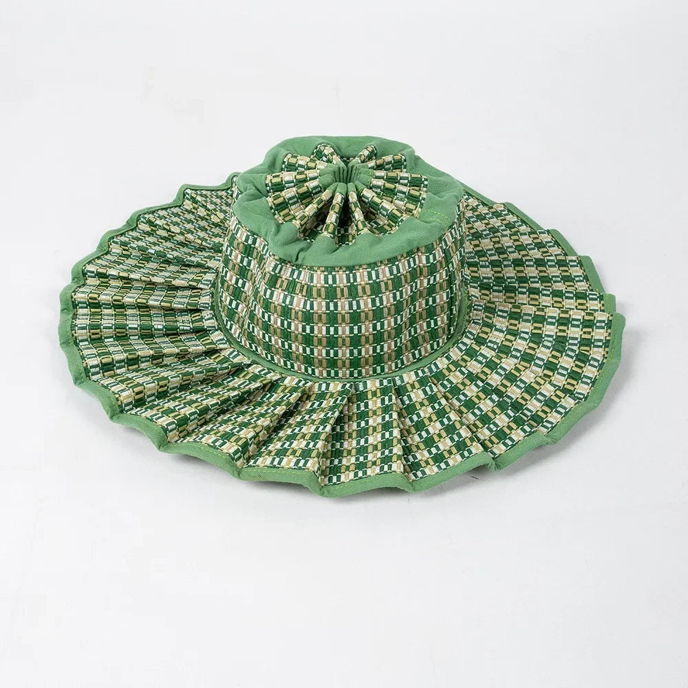 The Y2K Reversible Pleated Straw Hat