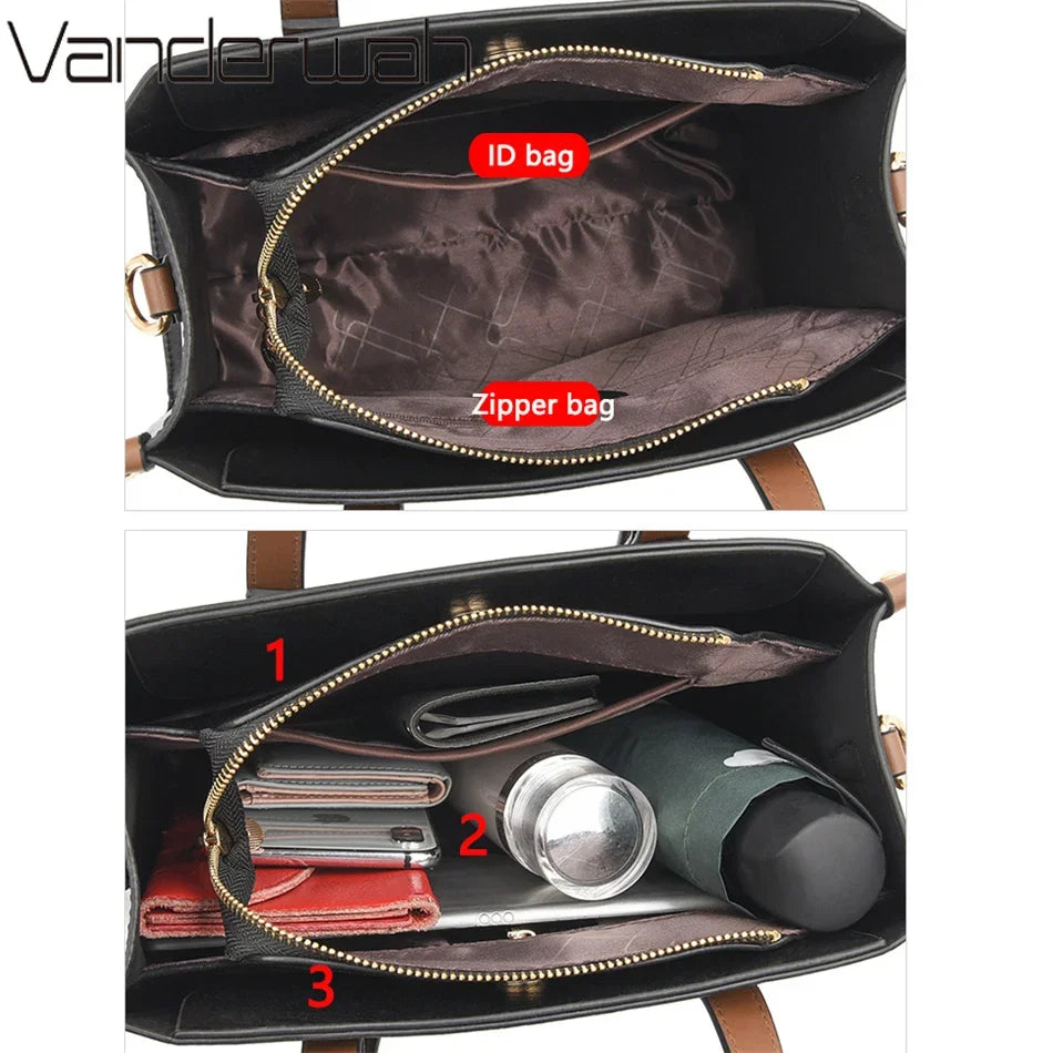 The 3-Layer Vintage Leather Tote