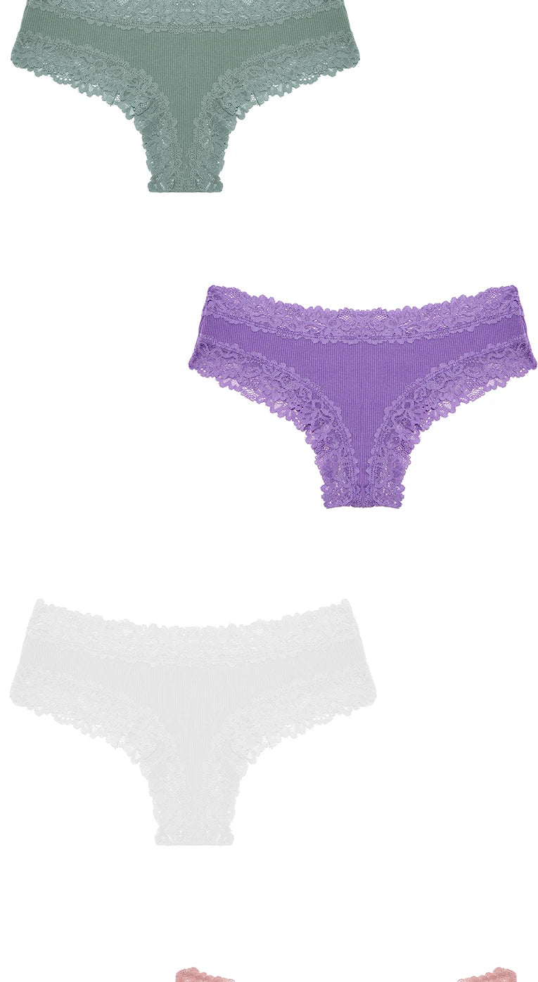 The 3-Pack Brazilian Lace G-String Set