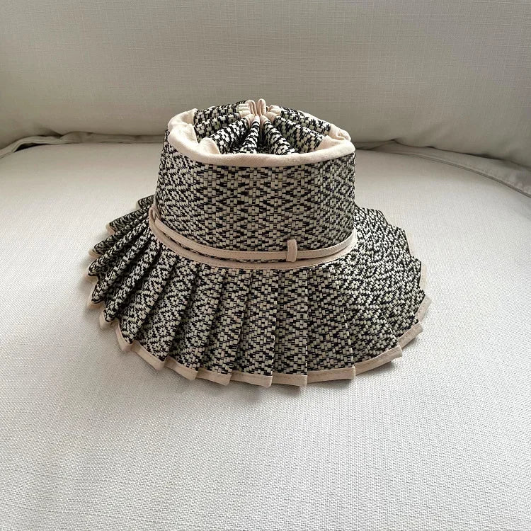 The Y2K Reversible Pleated Straw Hat