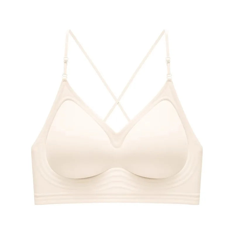 Women's Back-Enhancing Summer Bra: Thin-Strapped, Pushing-Up, Backless, Seamless, Neck-Hook, Modest, Sexy and Comfortable Bra