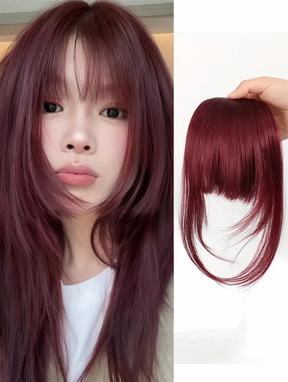 The Wispy Fringe Clip-In Bangs with Sideburns