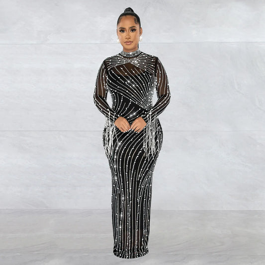 The Sheer Rhinestone Maxi