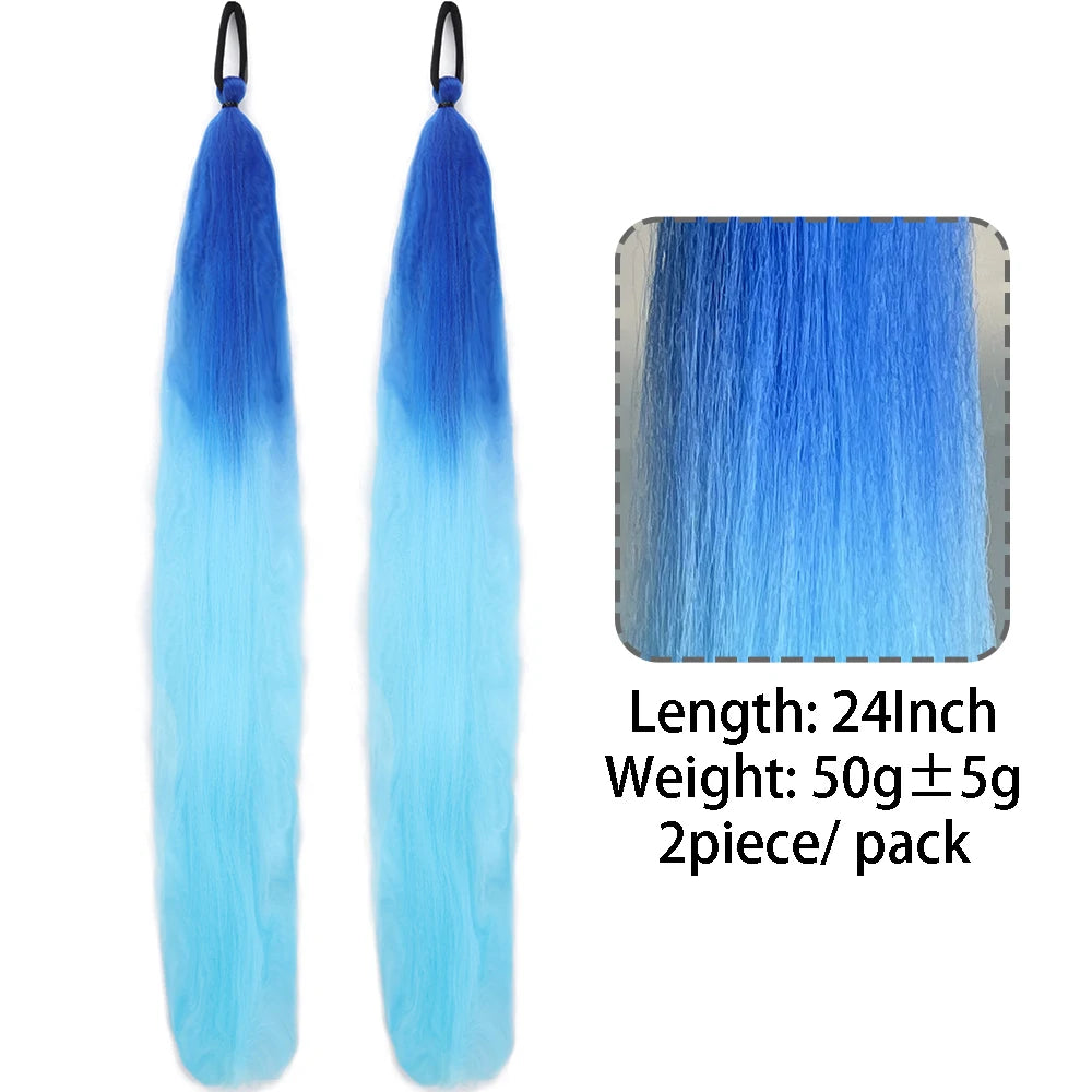 The 2-Pack Colorful Braiding Ponytail Set