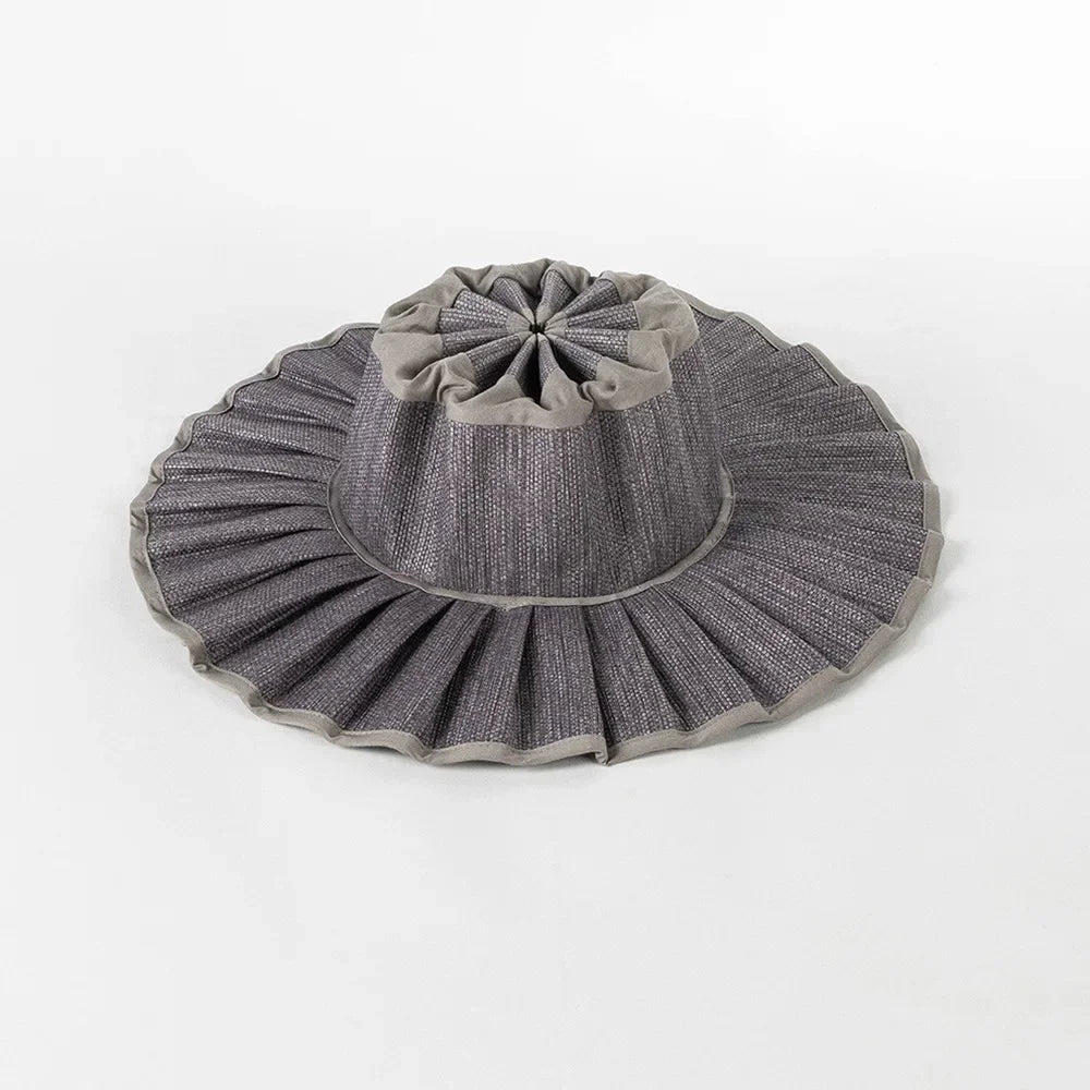 The Y2K Reversible Pleated Straw Hat
