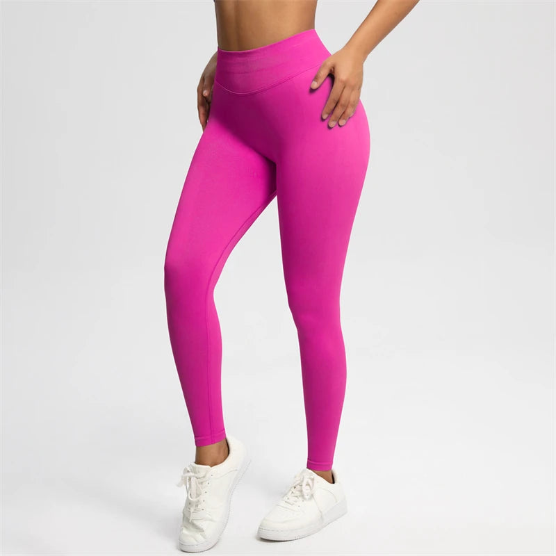 2025 Bum Shaping Leggings Impact Women Seamless Sports Yoga Pants Low Ribbed Band Gym clothes Fitness Workout Scrunch Butt Tight