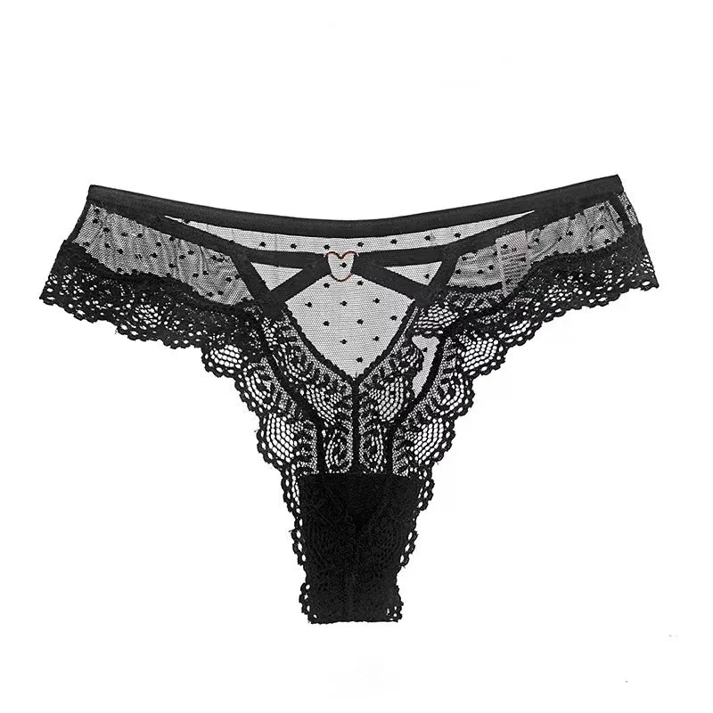 Sexy Lace Thong Women Lace Low Waist Panties Sexy Transparent Underwear Ladies Briefs Lingere Panty Underware Womens Lingerie