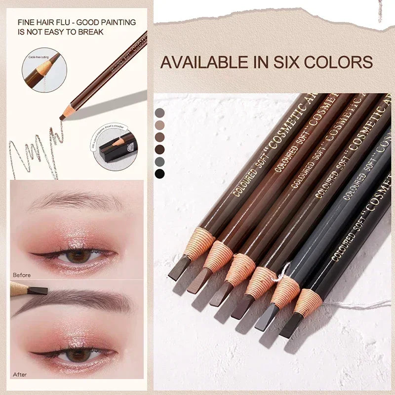 The 6-Color Waterproof Brow Pencil