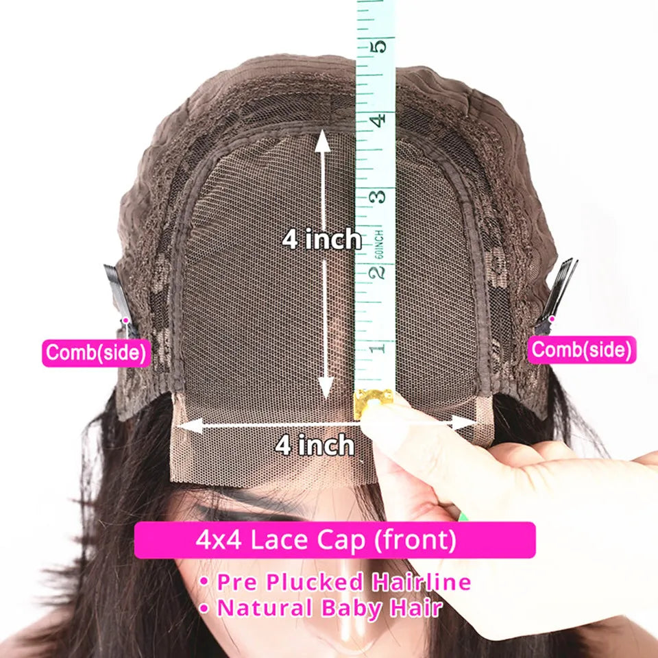 Ombre Brown 5x5 PU Silk Base Lace Closure Bob Wig For Women Human Hair 13x6 Lace Frontal Wig Preplucked Side Part Wavy Bob Wig