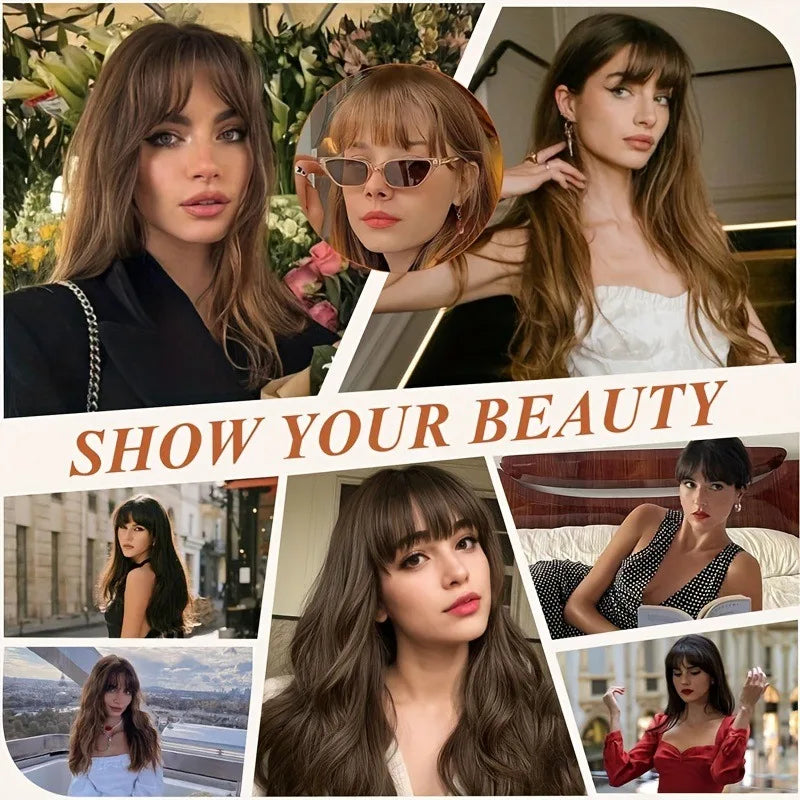 The Wispy Fringe Clip-In Bangs with Sideburns