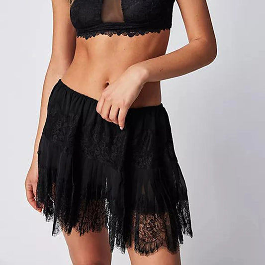 The Y2K Floral Lace Patchwork Mini