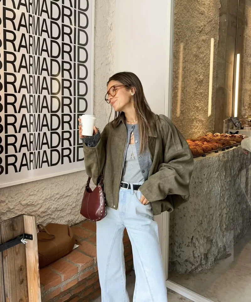 The Suede Lapel Bomber