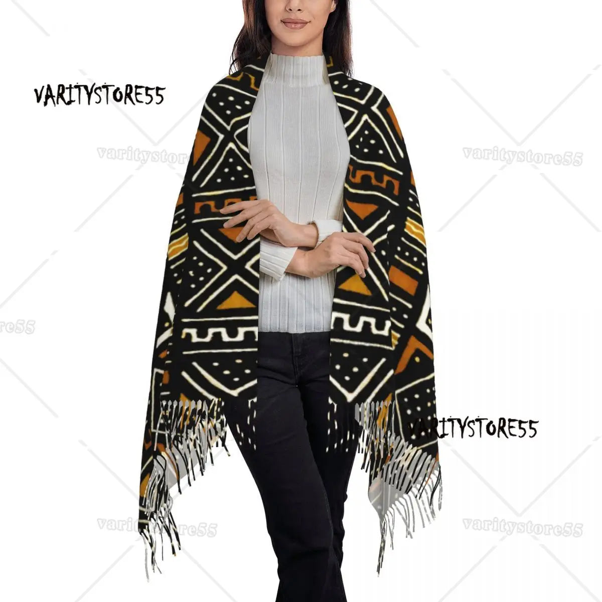 The Tribal Print Wrap Scarf
