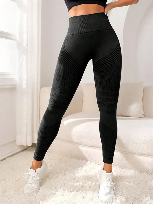Seamless high-waisted hip-lifting yoga pants, elastic quick-drying tight pants, women's outdoor sports running, cycling and fitn