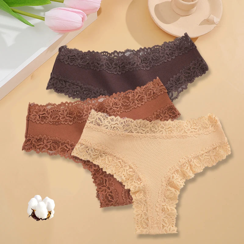 The 3-Pack Brazilian Lace G-String Set
