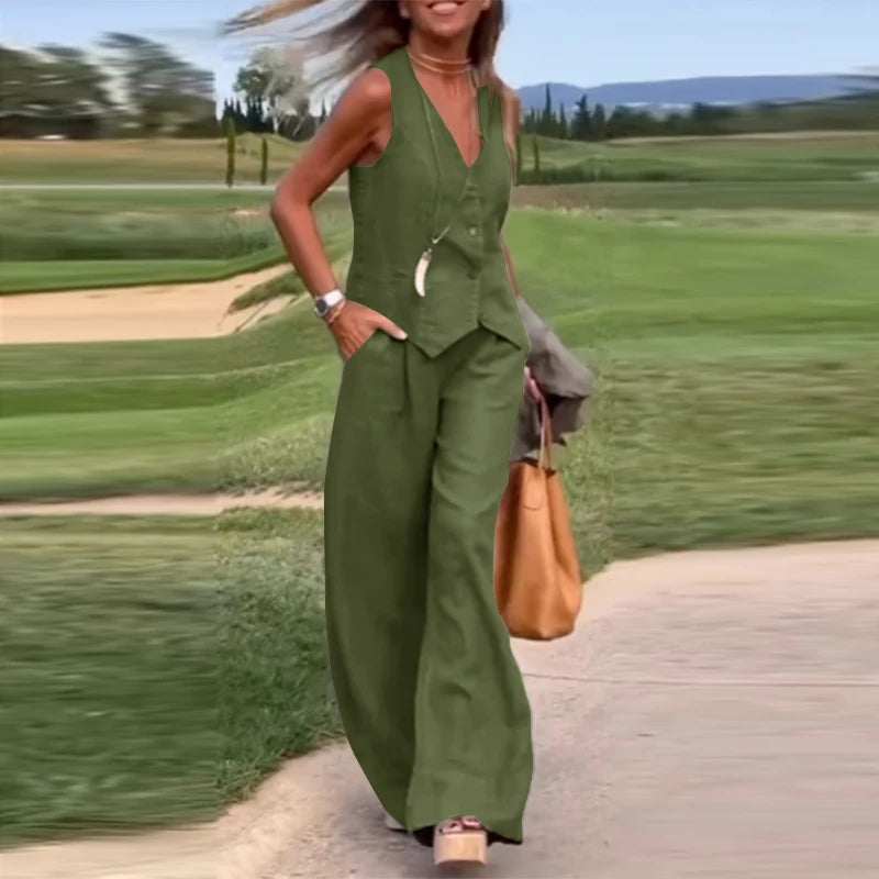 The Wide Leg Vest Co-Ord