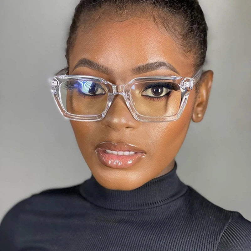 The Big Square Clear Computer Glasses