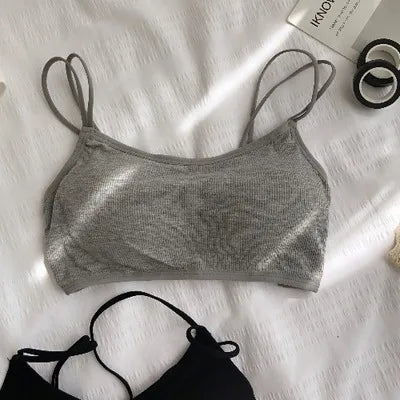 Bralette For Women New One-Piece Backless Bra Women Crop Top Tube Top Seamless Push Up No Wire Cross Back Tube Crop Top